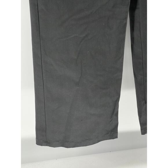 THE KIT. Women's Black Denim Short Sleeve Half-Button Wide-Leg Jumpsuit SZ M - Picture 5 of 9